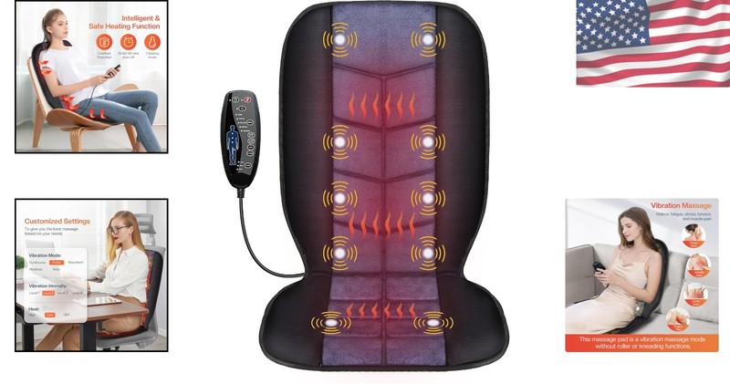 Portable Massage Seat Cushion with Heat - Perfect for Office or Home Relaxation gallery