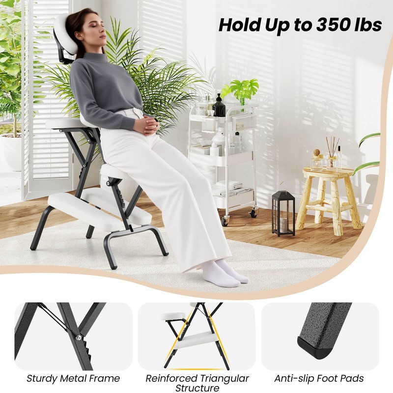 Portable PU Leather Pad Travel Massage Tattoo Spa Chair w/ Carrying Bag New gallery