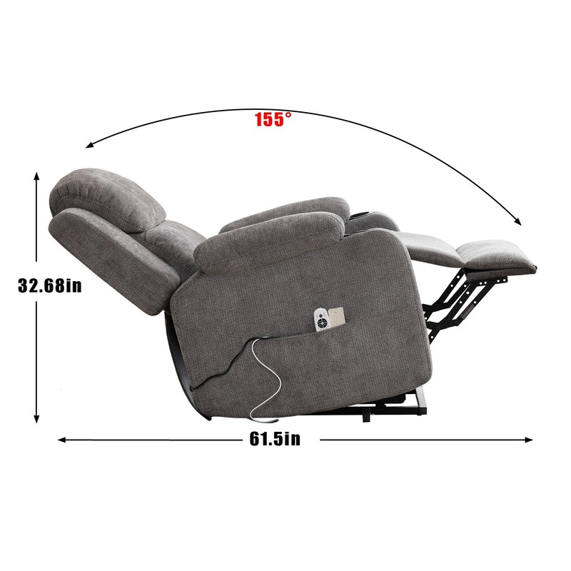 Infinite Position Single Motor Up to 350 LBS Power Lift Recliner Chair for Elder gallery