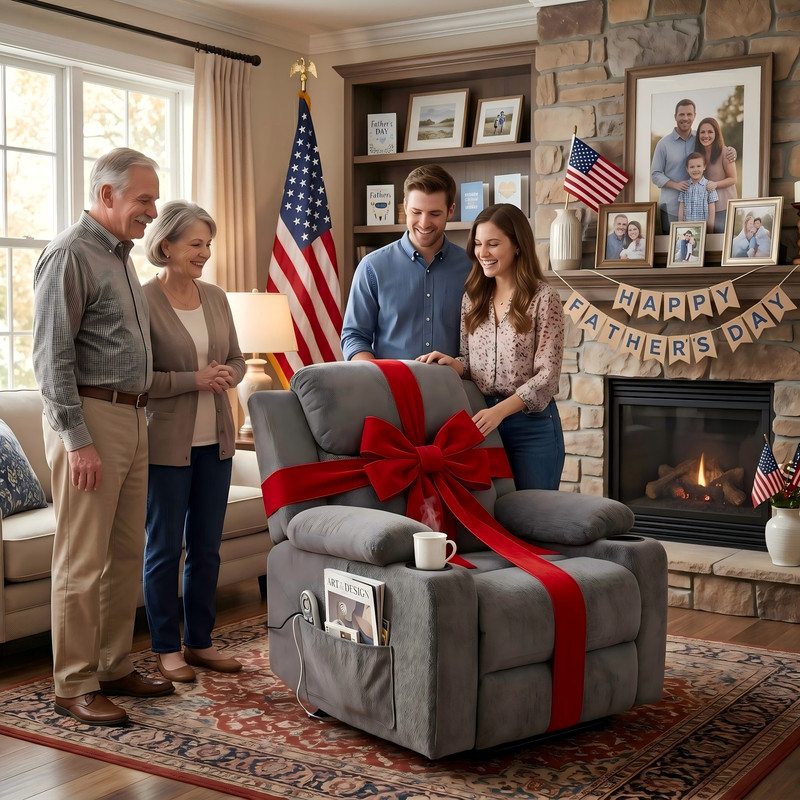 Power Lift Recliner Chair Elderly Infinite Position Heated Massage Stand 350LBS gallery
