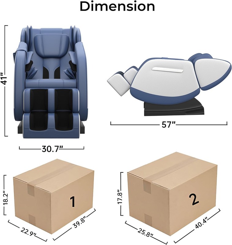 8 Fixed Shiatsu Zero Gravity Massage Roller Chair With Heater and Bluetooth gallery