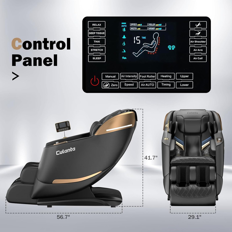 Massage Chair Full Body, Zero Gravity Sl-Track Shiatsu Massage Recliner Chair wi gallery