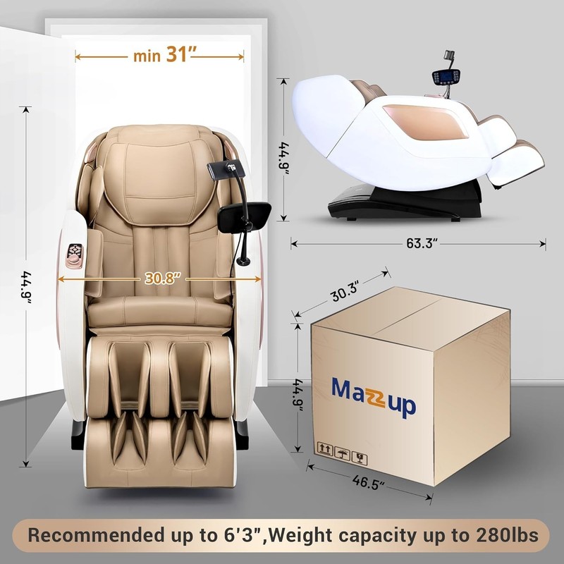 Mazzup Massage Chair Full Body with Heat, Full Body Zero Gravity Shiatsu Massage gallery