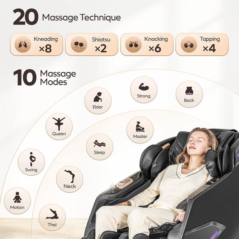 4D Massage Chairs Full Body,Zero Gravity Sl-Track Shiatsu Massage Chair Recliner gallery