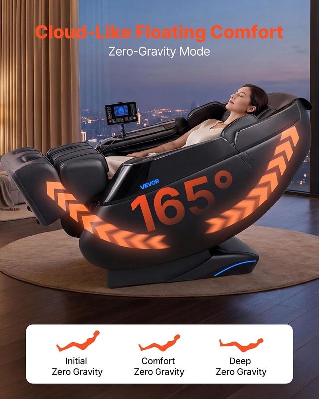 4D Zero-Gravity Full Body Massage Chair with Heating & Bluetooth for Home/Office gallery