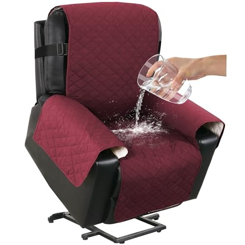 100% Waterproof Power Lift Recliner Cover for Power Lift Recliner 22" Burgundy gallery