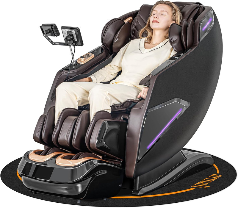 4D Shiatsu Massage Chair with Zero Gravity, Heating, AI Voice & Touch Screen