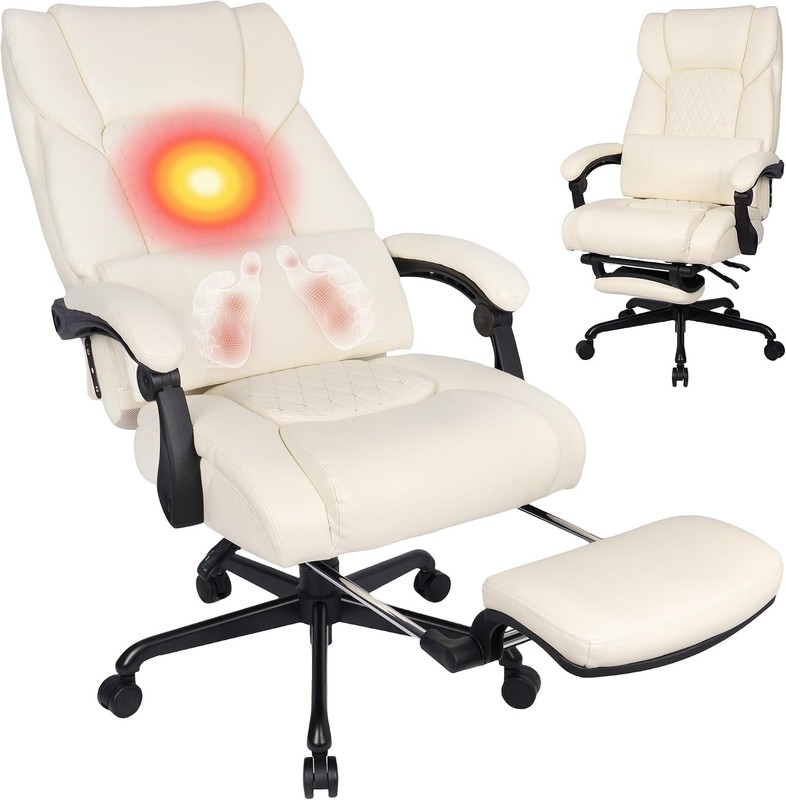 3D Kneading Massage Office Chair W/ Heat 500 lbs Big & Tall Executive Computer gallery