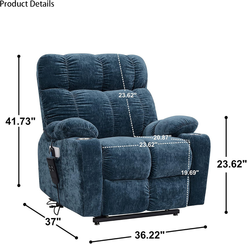 Electric Power Lift Recliner Chair for Elderly with Massage and Heat, Infinite P gallery