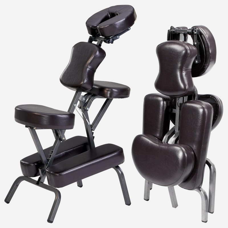 Lightweight Portable Massage Chair with Carry Case - Burgundy, Perfect for Trave gallery