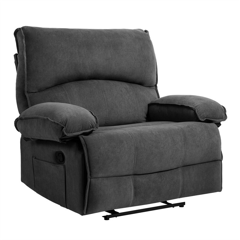 27.5" Oversized Manual Recliner Chair Sofa with Heating Vibration Capacity 350lb gallery