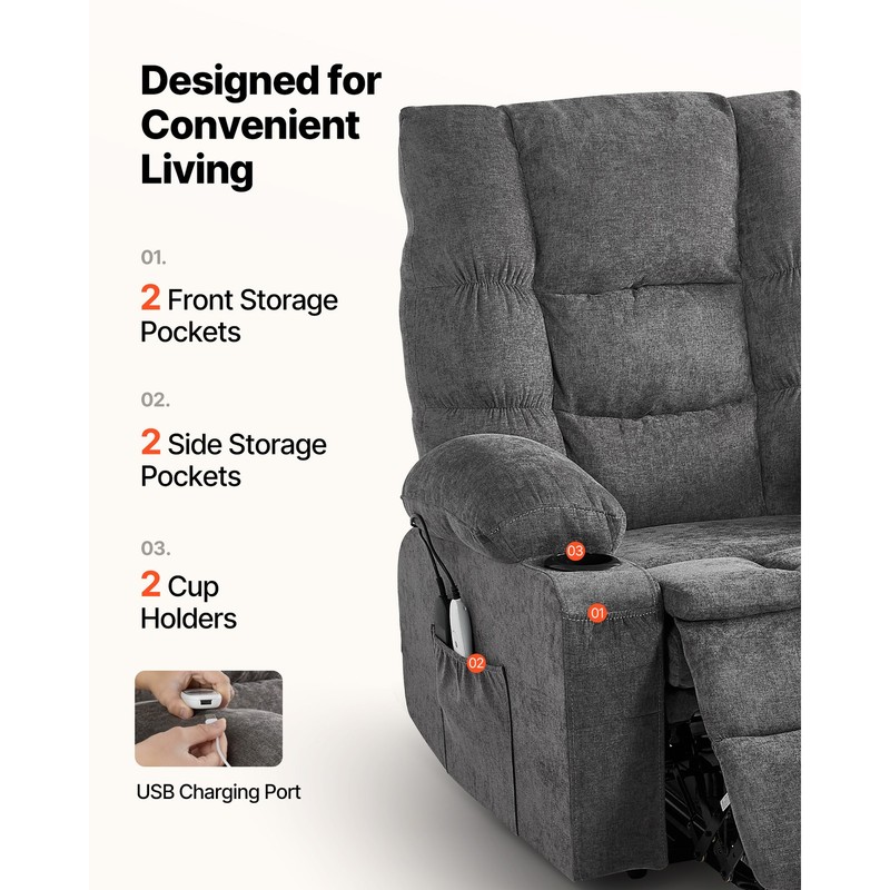 Uimoso Electric Recliner Chair with Massage and Heating Functions gallery