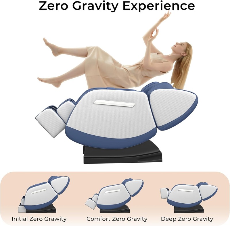 8 Fixed Shiatsu Zero Gravity Massage Roller Chair With Heater and Bluetooth gallery