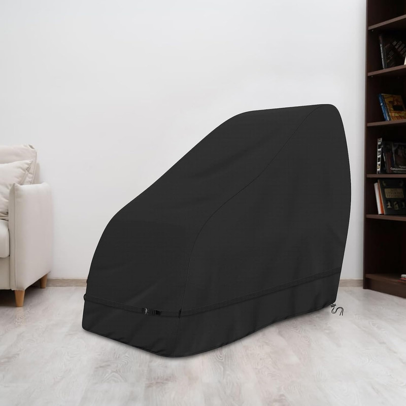 Waterproof Dustproof Massage Chair Cover for Zero Gravity Recliners, Black gallery
