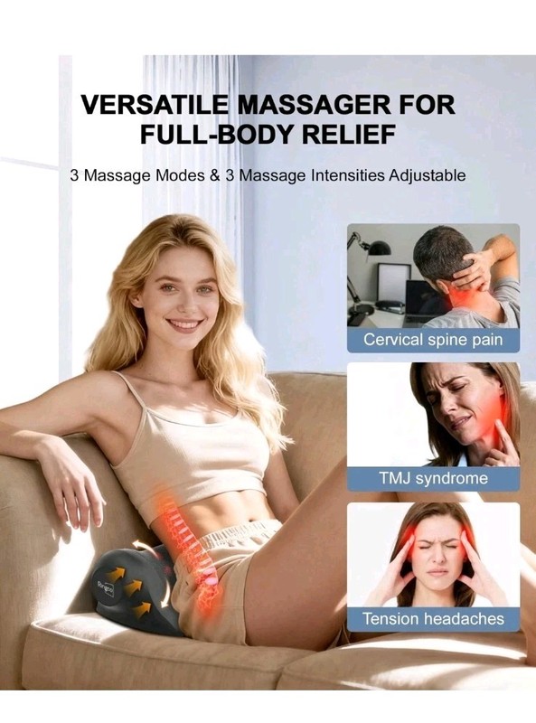 Ringco Neck Massager with Heat, Red Light & Vibration Adjustable, Heated Neck... gallery