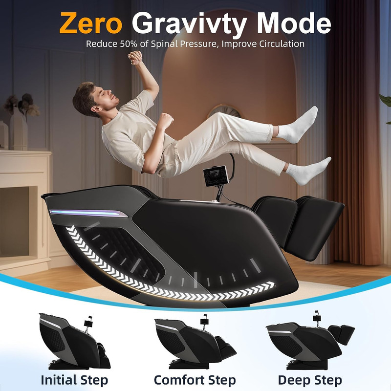 Luxury 4D Full Body Massage Chair with Calf Kneading, Zero Gravity Sl-Track Shia gallery