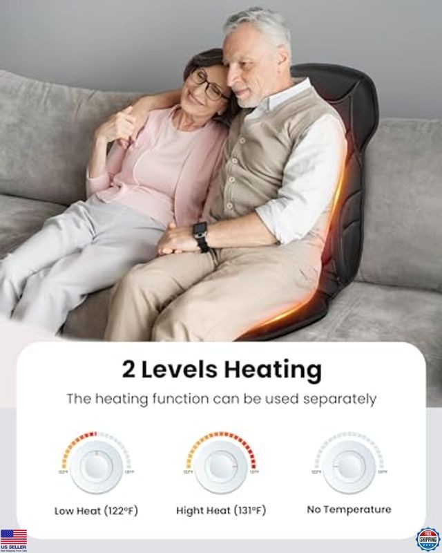 COMFIER Heated Massage Seat Cushion - 8 Vibration Nodes, 5 Modes, Soothing Heat gallery