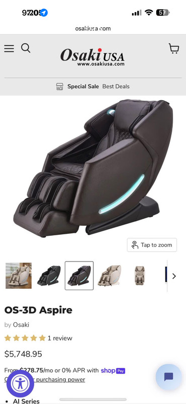 Osaki OS-3D Massage Chair – Brown