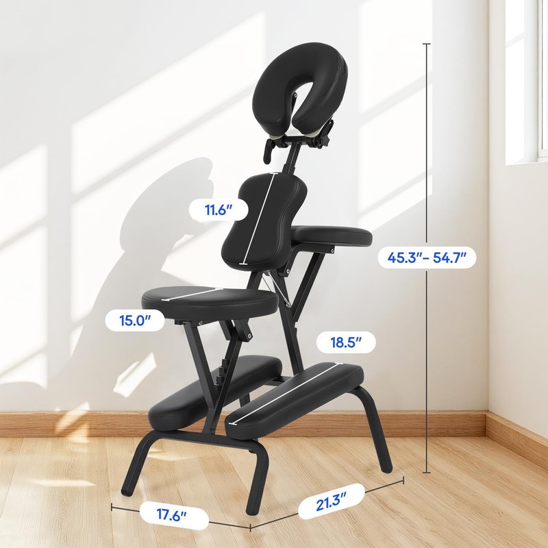 Lightweight Foldable Massage Chair with Cushion & Adjustable Face Cradle gallery