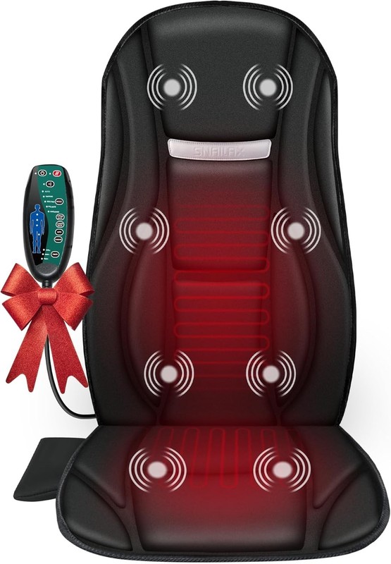 Portable Heated Back Massager - 8 Vibration Motors & Custom Modes for Comfort gallery