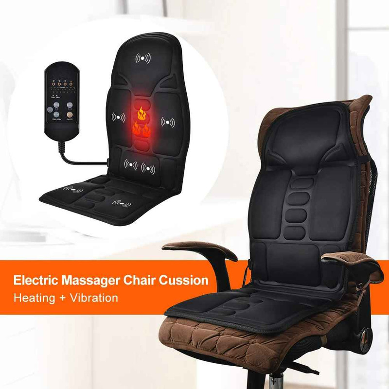 Full Body Back Seat Massager Cushion Shiatsu Chair Massage Pad Home Car Office