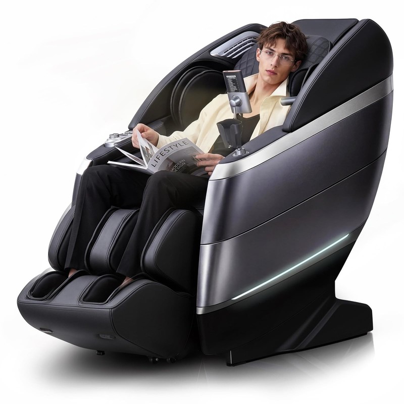 4D Massage Chair Full 40 inches (H) x 29.53 (W) x 35 (L), Black
