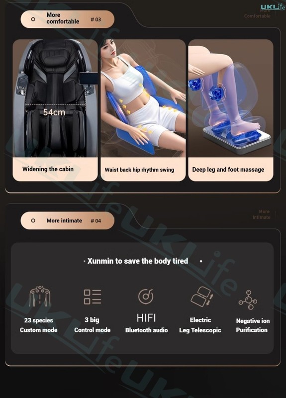 UKL Majesty X 4D+3D Dual-Core Full Body Zero Gravity AI Flagship Massage Chair gallery