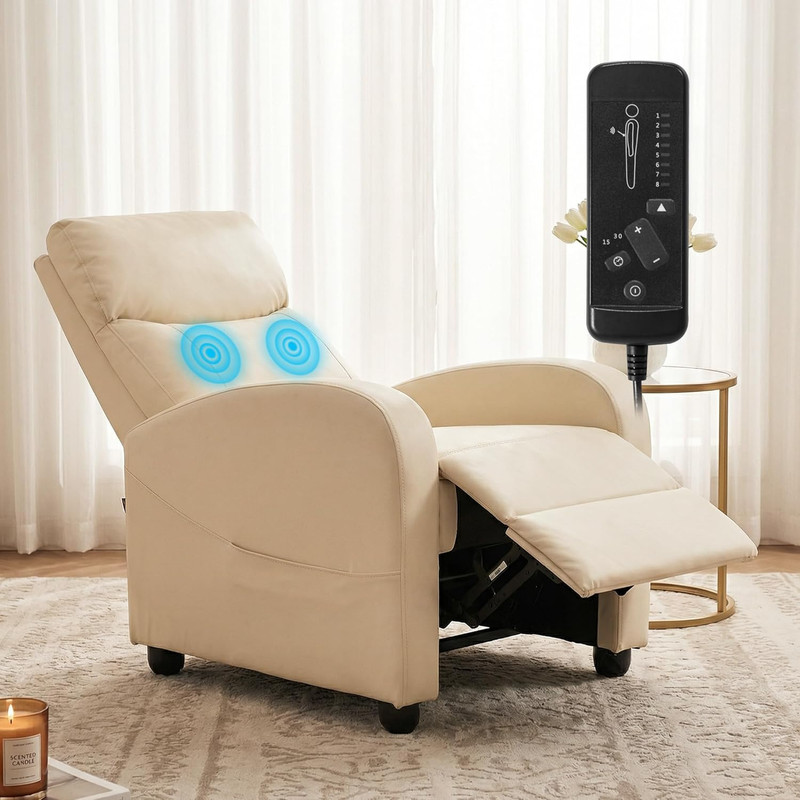 Massage Recliner Chair for Adults, Adjustable Home Theater Seating with Lumbar S gallery