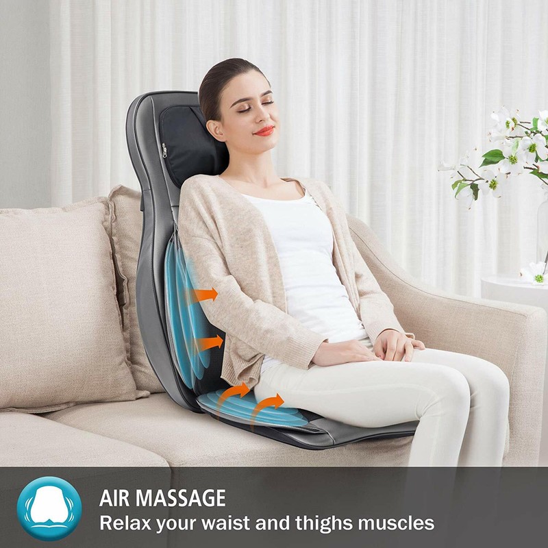 Back Neck Shoulder Waist Hips Massage Seat Chair Cushion w/ 3D Heat & Vibration gallery