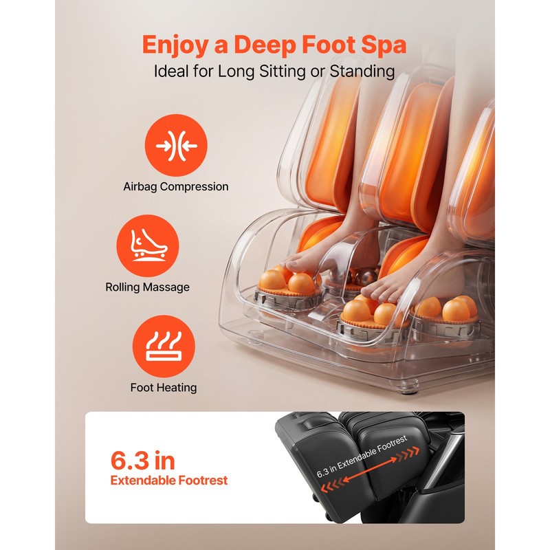 Uimoso 4D Zero-Gravity Full Body Massage Chair with Adjustable Footrest gallery