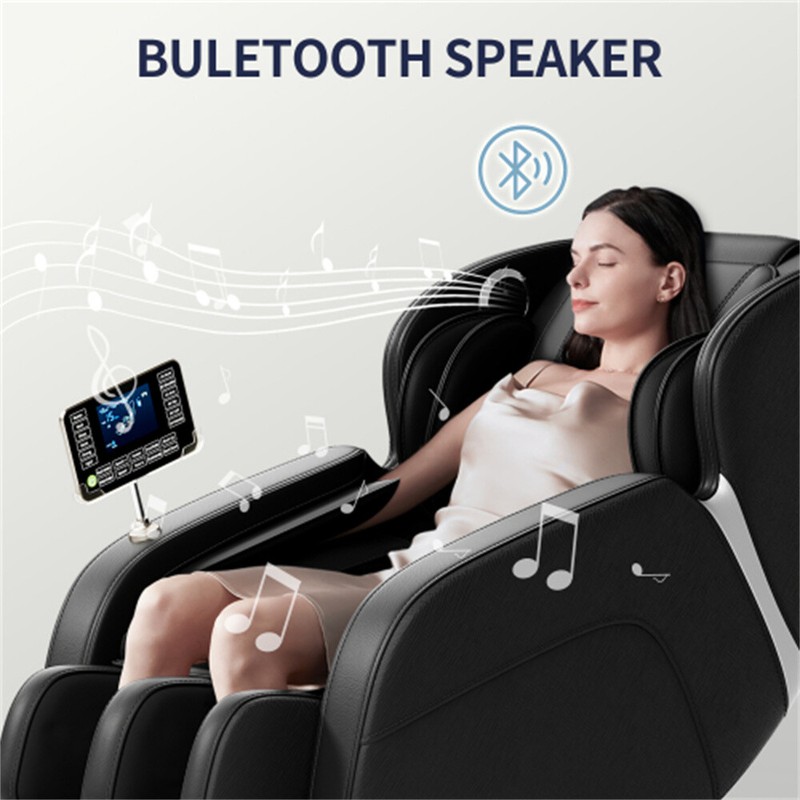 Black Full Body 3D Zero Gravity Massage Chair Recliner LCD Touch Screen Bluetoot gallery