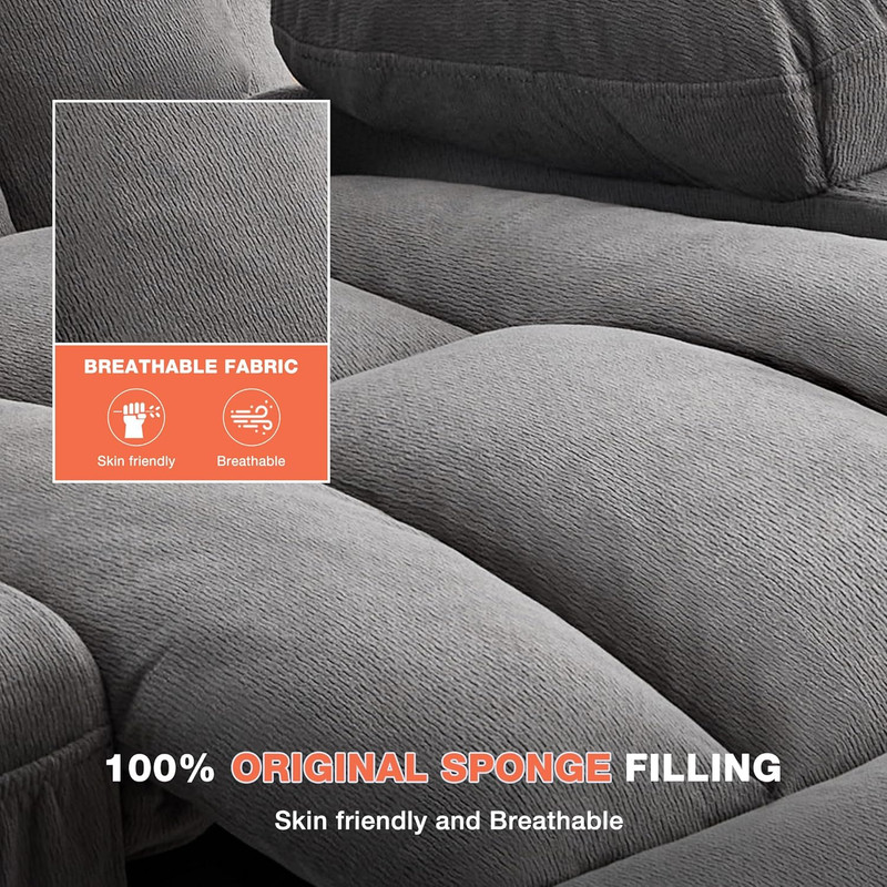 BOSMILLER Swivel Rocker Recliner Chair with Vibration Massage and Lumbar Heating gallery
