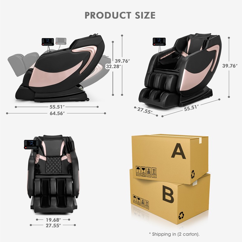 Full Body Zero Gravity Shiatsu Massage Chair Recliner Heat,8 Points,5 Auto Modes gallery