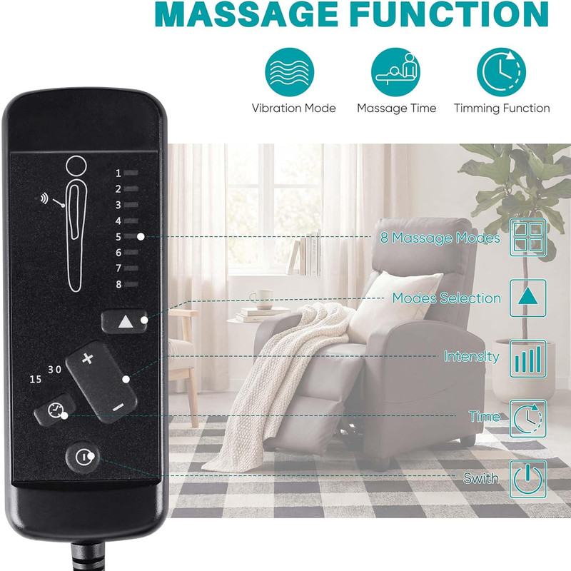 Massage Recliner Chair for Adults, Adjustable Home Theater Seating with Lumbar S gallery
