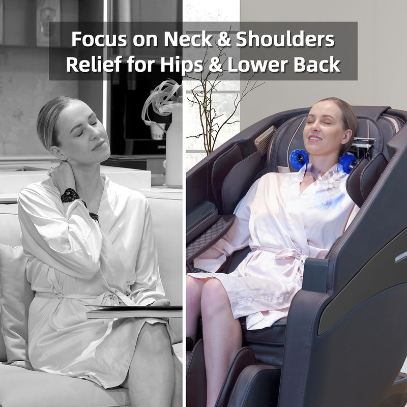 4D Shiatsu Massage Chair with Heat & AI Voice Control for Home & Office gallery