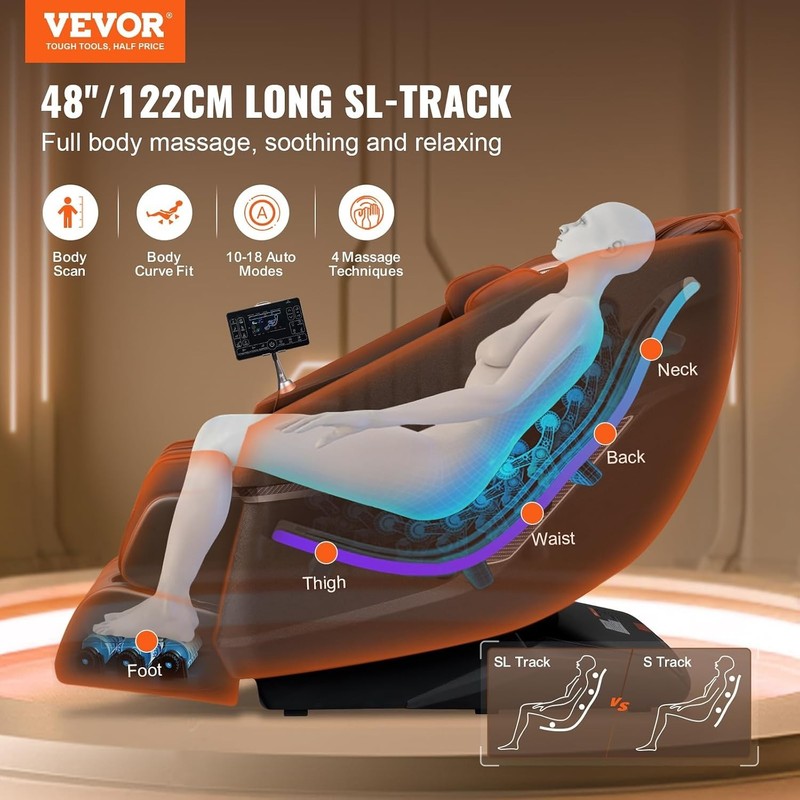 Luxury Full Body 3D Shiatsu Massage Chair - Zero Gravity Recliner with Bluetooth gallery