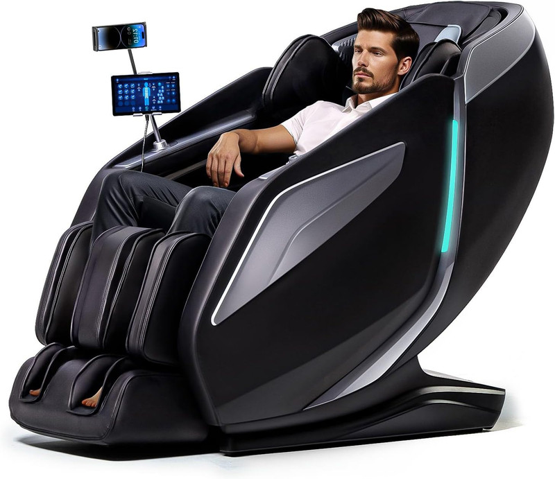 4D Massage Chair Full Body Zero Gravity Recliner - 55“ Sl-Track,15 Auto Modes,11