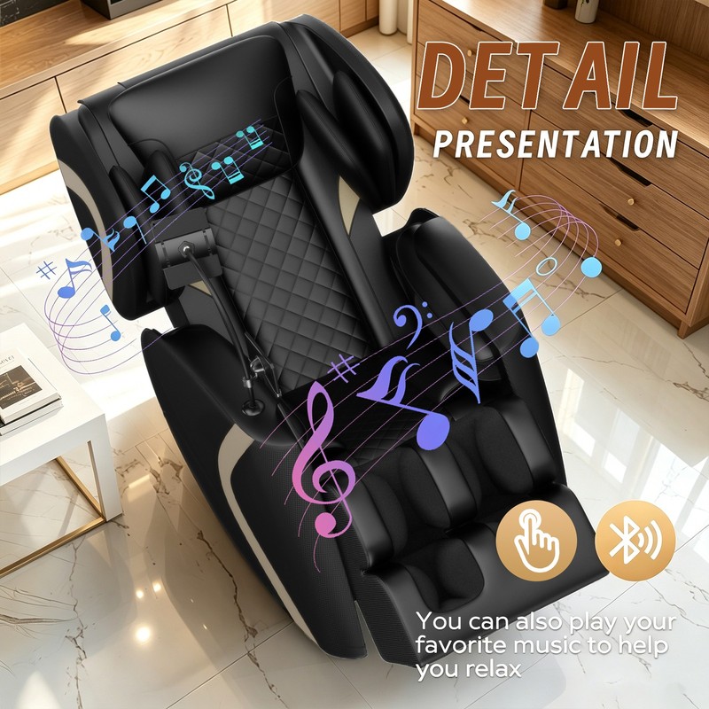 Full Body Massage Chair Black Zero Gravity Shiatsu Massage recliner w/5 Modes gallery