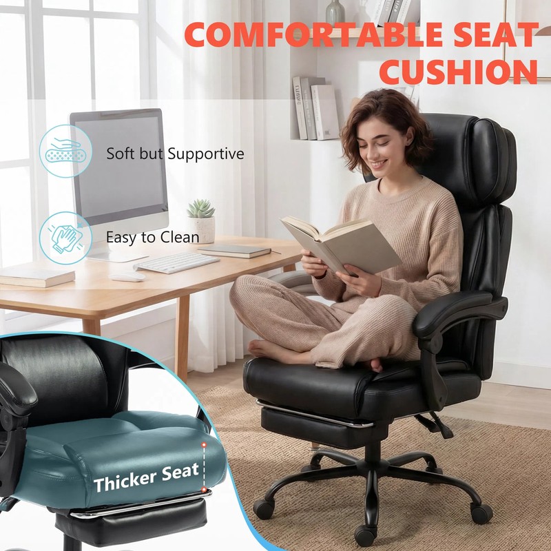 High Back Vibration Massage Chair Heating Office Chair Reclining Computer Chair gallery