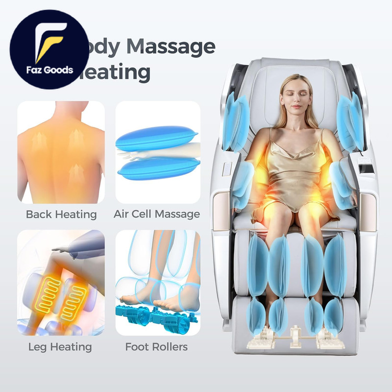 2026 4D Full Body Massage Chair Zero Gravity Shiatsu Recliner SL Track Massa gallery
