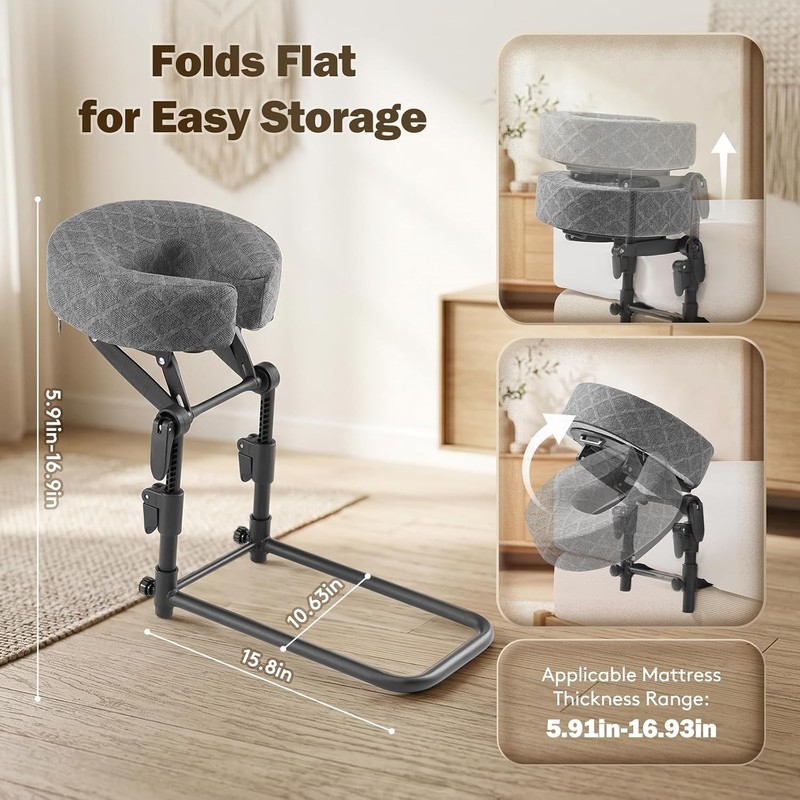 Massage Headrest for Bed, Bed Massage Head Holder & Face Cradle with Pillow |... gallery