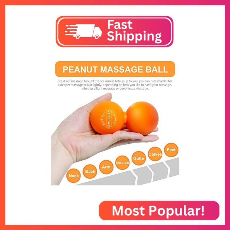 MURLIEN Peanut Massage Ball, Double Lacrosse Ball for Myofascial Release, Trigge gallery