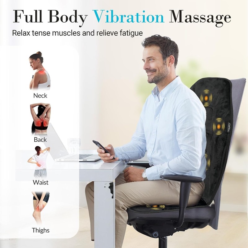 Vibrating Massage Pad with Heat – Perfect Gift for Stress Relief & Relaxation gallery