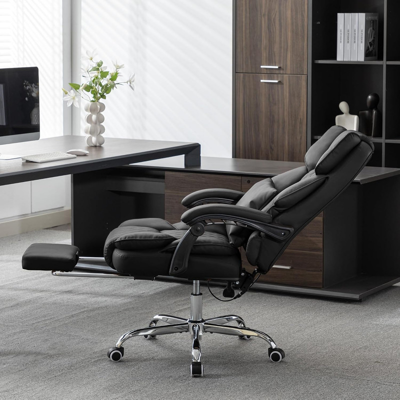 Kneading Massage Office Chair with Heated,90-135° Reclining Executive Office Cha gallery