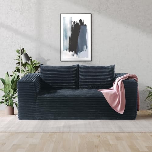Loveseat Sofa, 71" Foam Sofa in a Box, Plush Corduroy Deep Seat Couch, No gallery
