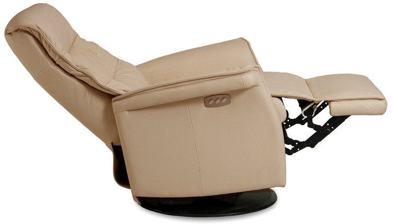 IMG Chelsea RMS199 Small Compact Power Relaxer Recliner Chair Sand Trend Leather