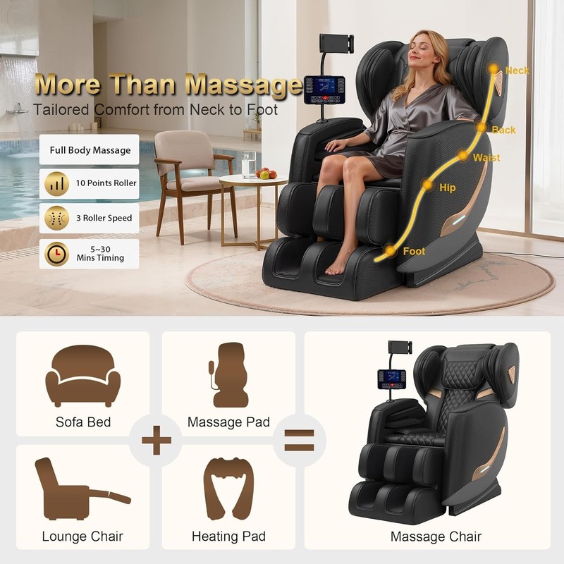 Massage Chair Full Body Zero Gravity Recliner Electric Shiatsu 10 Motors gallery
