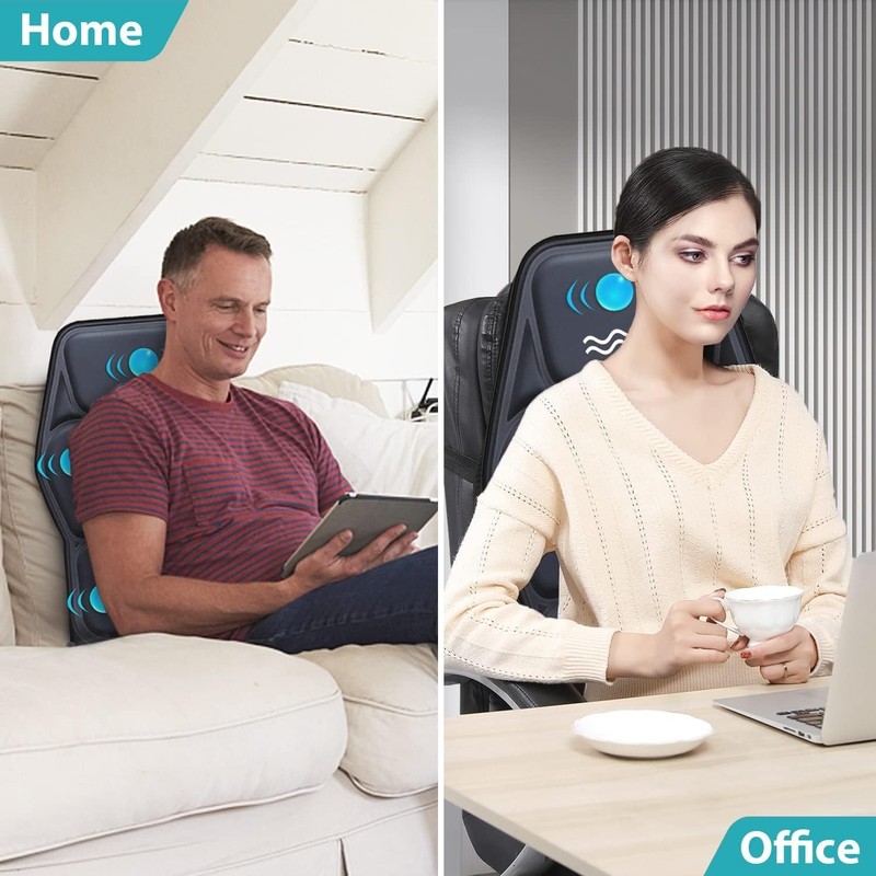 Luxury Massage Seat Cushion with Remote Control & 3 Heat Settings for Relief gallery