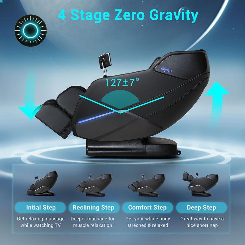 Full Body Shiatsu Massage Chair with Heat Zero Gravity & Bluetooth Speaker NEW gallery