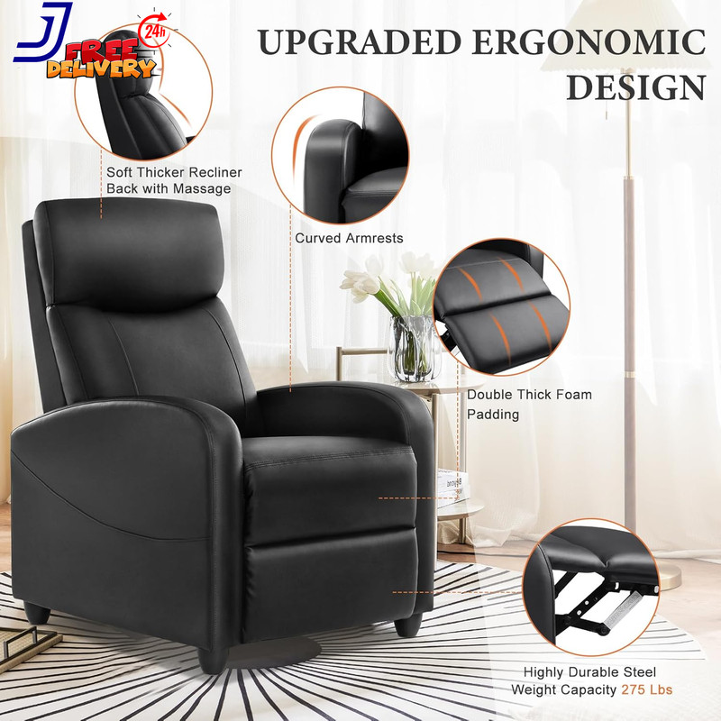 Massage Recliner Chair for Adults Adjustable Home Theater Seating with Lumbar Su gallery
